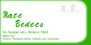 mate bedecs business card