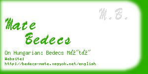 mate bedecs business card